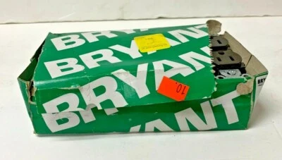 Bryant Duplex Receptacle Brown CRS15 Commercial Grade 15A 125V NEW CASE OF 10pcs - Image 1 of 3