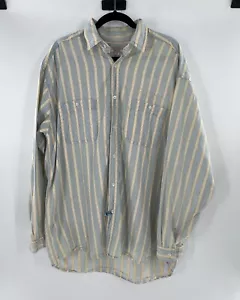 GUESS Jeans Shirt 90’s Vintage Georges Marciano Long Sleeve USA Retro Size L - Picture 1 of 6