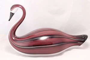 LICIO ZANETTI MURANO SWAN ART GLASS SCULPTURE 14.75 inch Stunning!!! - Picture 1 of 10