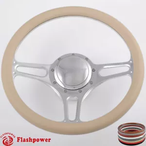 Kit de volante billete de 14" aluminio 9 orificios con botón de bocina y adaptador - Imagen 1 de 11