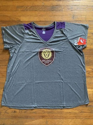 Majestic Orlando City FC V-Neck Shirt Womens XXL New with Tags MLS Foto 1 de 3