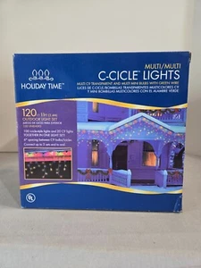 Holiday Time C-Cicle Multi-Color Christmas Lights Indoor/Outdoor Icicle New - Picture 1 of 5