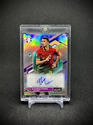Matheus Nunes 2023 Topps Finst Euro Refractor Auto SP Portugal - Image 1 of 2