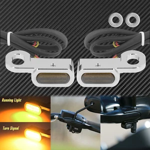 Indicadores de señal de giro de motocicleta luces intermitentes aptas para Harley Touring Softail - Imagen 1 de 11