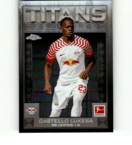2023-24 Topps Chrome Bundesliga Titans #TI-6 Castello Lukeba RB LEIPZIG - Picture 1 of 2