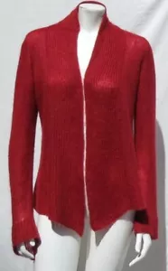 Cárdigan Suéter EILEEN FISHER Aireado Suave Mohair Lana Arándano Rojo EE. UU. S - Imagen 1 de 6