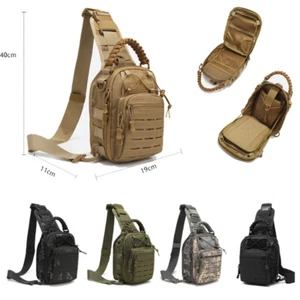 Outdoor Tactical Molle Brusttasche Sling Schultertasche Umhängetasche Rucksack Reise - Bild 1 von 17