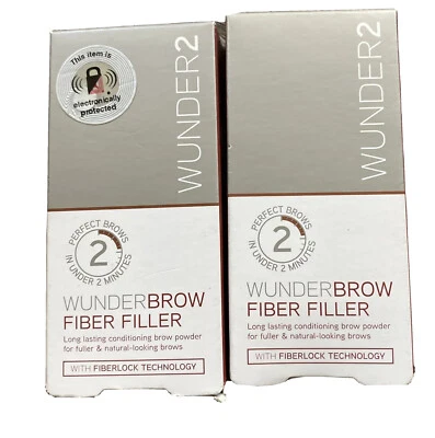 Wunder2 Wunder Brow Fiber Filler Auburn 0.07 oz EACH Lot Of 2 New In Box - Image 1 of 4