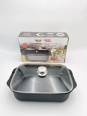 Lasagnera Rostiera Bavaria Grandi Cotture 34cm Induzione Coperchio Vetro - Immagine 1 di 4