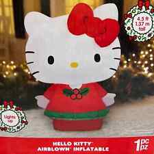 NEW Gemmy Hello Kitty Holly Airblown Inflatable Lights Up Christmas 4.5 Ft Tall