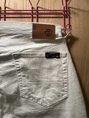 Buffalo Jeans 34x30 Ash-X Slim Stretch Blanco Nuevo con etiqueta  Foto 1 de 4