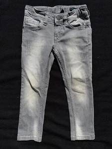 Benetton Boys Skinny Jeans Distressed Grey Stretch XXS 3-4years - Picture 1 of 6