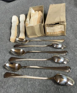 NEW in BOX Vintage Victor S. Co. SET of 36 Silver Plate Iced Tea Spoons Saxon - Picture 1 of 4
