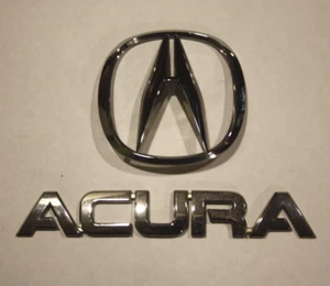 2004-2008 ACURA TSX RSX TRUNK DECK LID EMBLEM SET NAMEPLATE SCRIPT LOGO CHROME - Foto 1 di 1