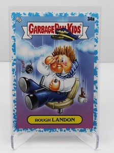 Garbage Pail Kids Goes Vacation Spit Blue Parallel #34a Rough Landon 11/99