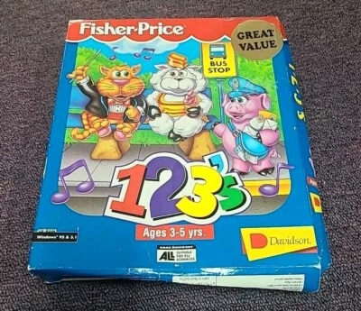 Fisher Price 123's Counting Critters PC Game Windows 3.1 DOS 1995 CD-Rom(Sealed) - Image 1 of 4