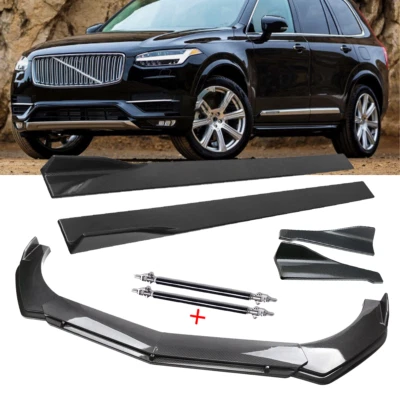 For Volvo XC60 XC40 Carbon Fiber Front Bumper Lip Splitters Body Kit Side Skirt - Image 1 of 4