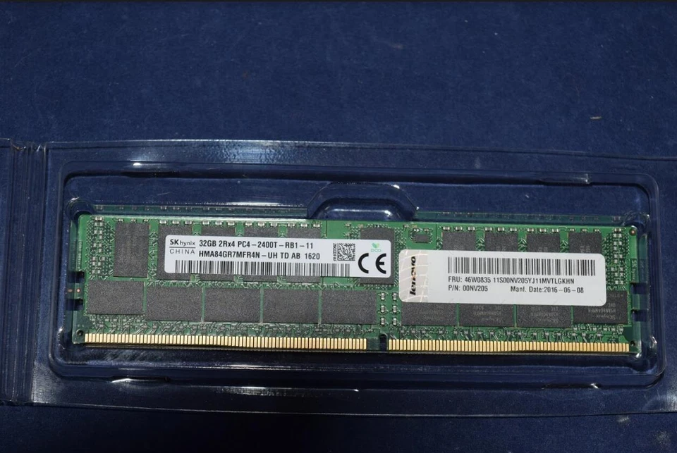LENOVO 46W0835 32GB 2RX4 PC4-2400T DDR4 MEMORY 46W0833 00NV205 - Image 1 of 1