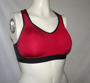 C9 Champion Racerback Workout High Support Sports Bras Women M Red W/Black trim - Picture 1 of 10