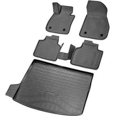 RECAMBO Fußmatten & Kofferraumwanne Set passend für BMW 2er Active Tourer F45 | ab 2014>