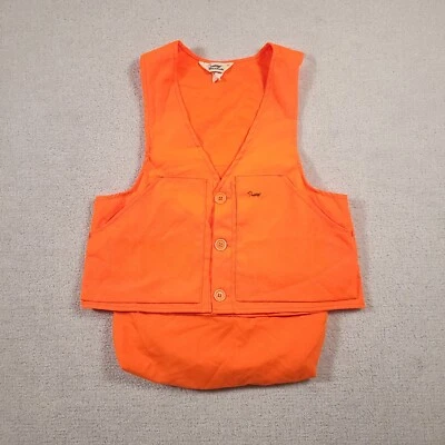 VTG Duxbak Vest Mens Medium Orange Hunting Fishing Pocket Outdoor - Image 1 of 4