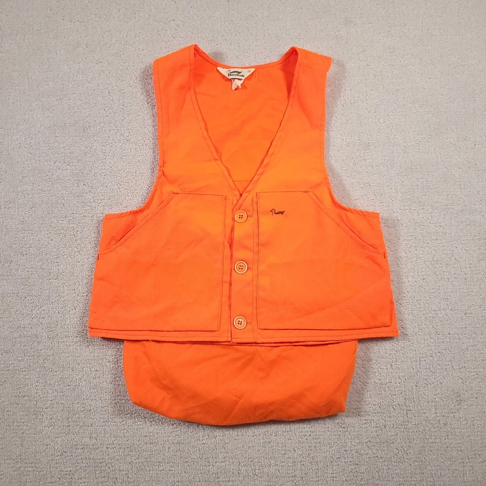 VTG Duxbak Vest Mens Medium Orange Hunting Fishing Pocket Outdoor - Image 1 of 4