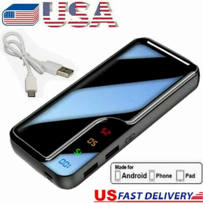 Power Bank 9000000mAh 2 USB Backup External Battery Charger Pack for Cell Phone - Image 1 of 4
