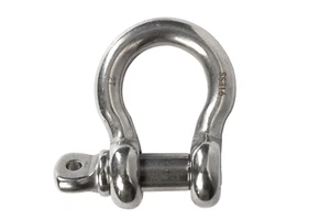 10-Ten 1/2" Marine Bow Shackle Clevis Ring 316 Stainless Steel Sailboat Rigging - Picture 1 of 11