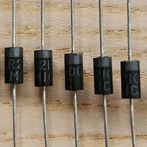 5pcs SR2100 100V 2A Schottky Barrier Rectifier Diode AU STOCK FAST POSTAGE - Picture 1 of 2
