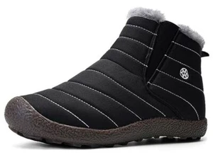 Womens Mens Snow Boots Winter Shoes Slip On 10.5 Women/9 Men Black-high Top - Picture 1 of 7