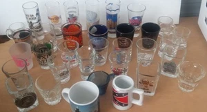 Shot Glass Collection Lot of 34 Tall Short Whiskey Shooters and Destination - Picture 1 of 4