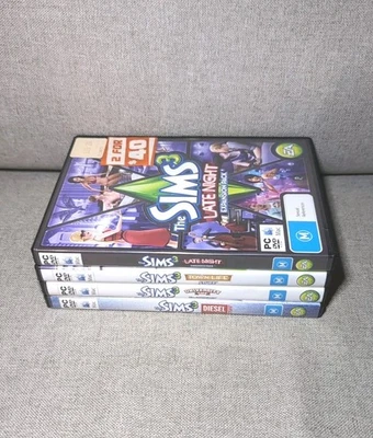The Sims 3 PC Game 2 Expansion Packs 2 Stuff Packs Bundle University Late Night - Image 1 of 4