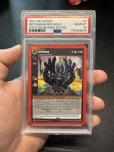 Metazoo Cryptid Nation 2021 1a edizione Mothman Reverse Holo Psa 10 gemme ottime condizioni #3 - Foto 1 di 2