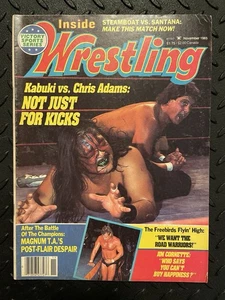 Vintage November 1985 Inside Wrestling Magazine ~ Kabuki vs. Chris Adams WWF WCW - Bild 1 von 3
