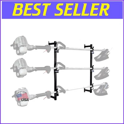 Outdoor Tool Storage: Lightweight 3-Trimmer Rack with Scratch-Protection Hooks - Image 1 of 4