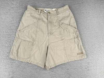 VINTAGE Columbia Shorts Women 25 Beige Cargo Cotton Canvas High Rise 25x6 - Image 1 of 4