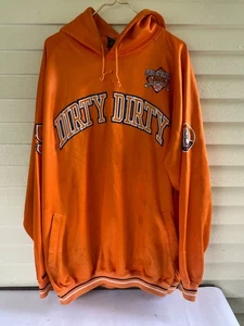 Fubu DIRTY DIRTY South Orange Hoodie Large Damien John Stains XXXL Vintage Y2K - Picture 1 of 19