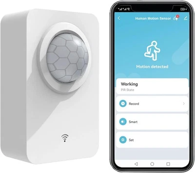 Smart Tuya Pir Motion Sensor: Infrared Wifi Detector Removable Holder, RRP £16 - Image 1 of 4