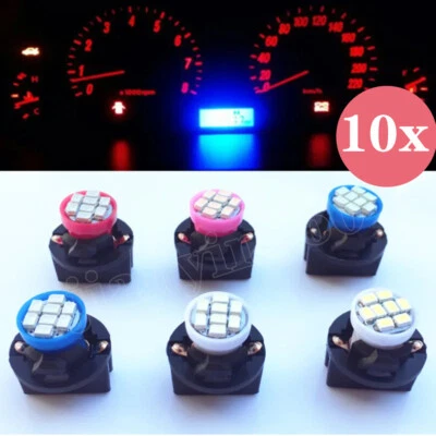 10Xluces LED de para coches coches coches coches interiores accesorios tablero Azul Blanco Foto 1 de 4