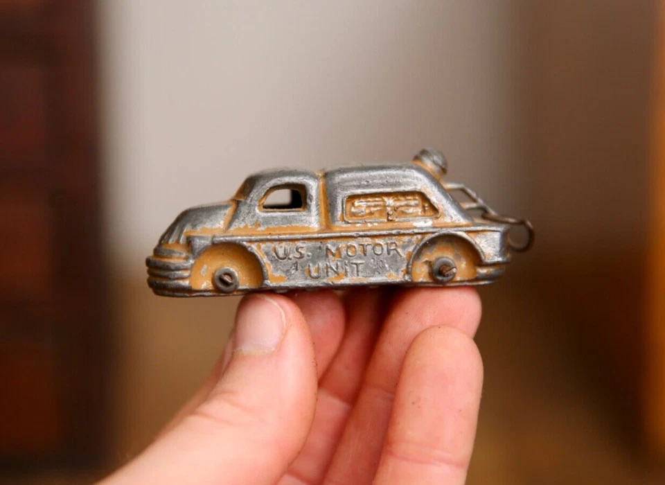 Винтаж 1940 Barclay U.S. Motor Unit Военный Грузовик металлическая игрушка Проволочная Сцепка антикварная - Изображение 1 из 4