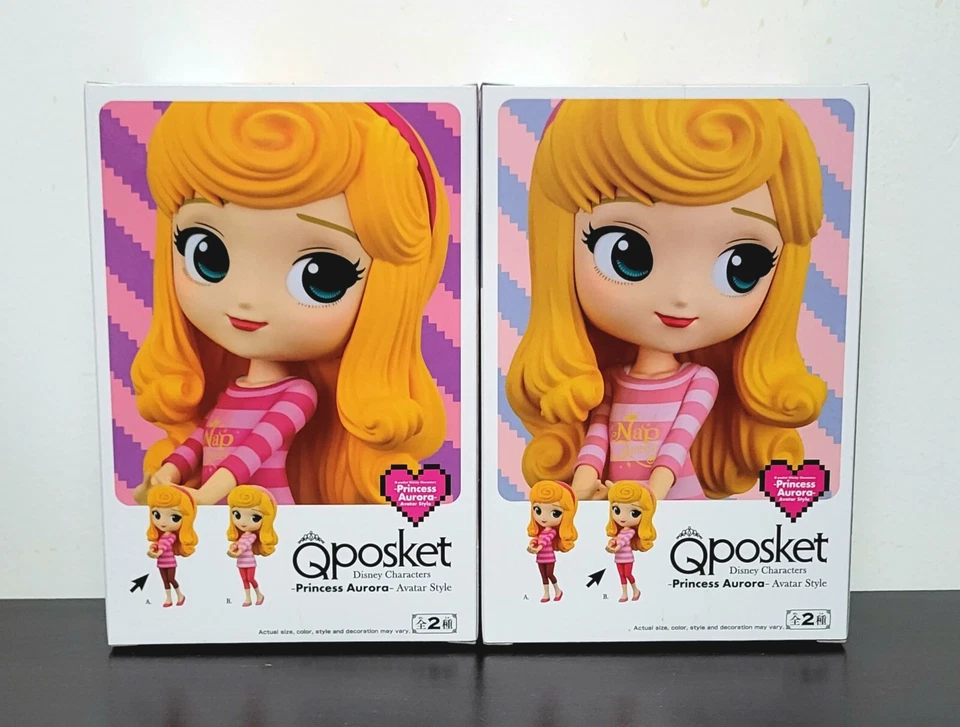 Banpresto Q Posket Disney Avatar Style Aurora Sleeping Beauty Bandai Ver A & B - Image 1 of 4