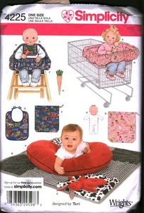 4225 Simplicity Vintage Sewing Pattern Nursery Accessories Shopping Cart Cover - Picture 1 of 2