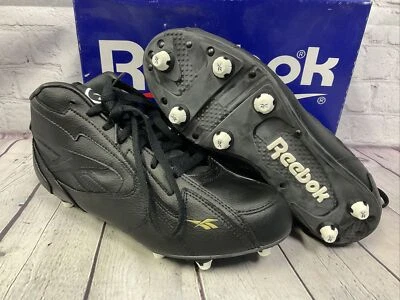 Reebok 20-31767 Ferocious Mid Men's Football Cleats Black Black White US 7.5 - Image 1 of 4