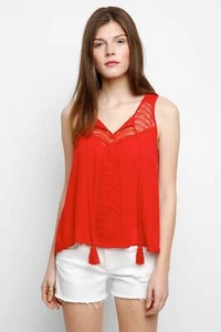 South Moon Under Women’s Patrons of Peace Tank Top Sz M Red NWT - Picture 1 of 7