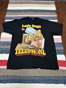Lady Gaga in Telephone 2010 Monster Ball Tour Shirt Size Medium Concert Rare Y2K
