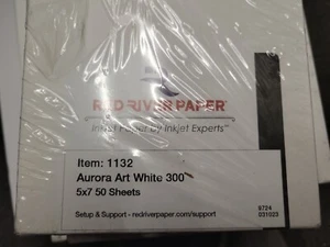 Red River Paper #1132 Aurora Art White 300 5x7 50 Sheets - Afbeelding 1 van 1