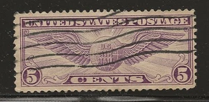 US Scott #C12, Single 1930 Air Mail 5c FVF Used - Picture 1 of 1