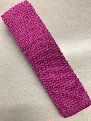 Corbata de cuello tejida de poliéster Bloomingdale's para hombre, fucsia Foto 1 de 2