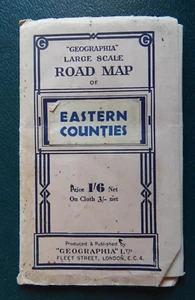 EASTERN COUNTIES GEOGRAPHIA LARGE SCALE MAP 1'6 - Picture 1 of 6