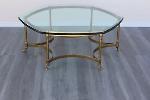 1970's Brass Coffee Table in The Stye of Maison Jansen, Brass Coffee Table - Picture 1 of 7